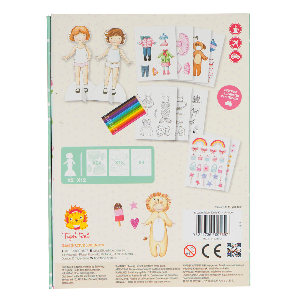 Tiger Tribe | Paper Dolls Kit | Vintage