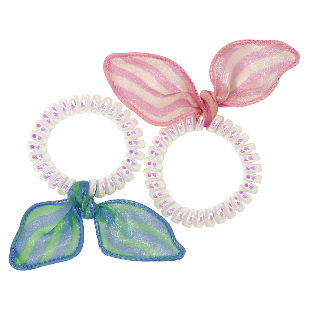 Pink Poppy | Ribbon Coil Hair Elastics