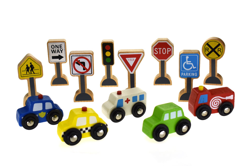 Tooky Toys | Transport & Street Sign Set