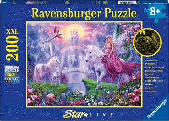 Ravensburger | 200pc | 129034 Unicorn Kingdom (Glow In The Dark)