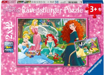 Ravensburger | 2 x 12 pc | 076208 In the world of Disney princesses