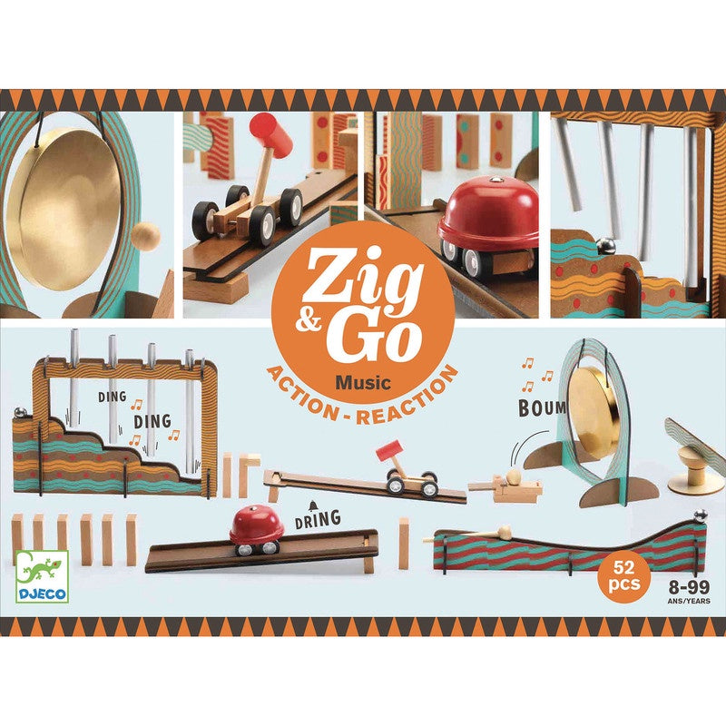 Djeco | Zig & Go Music Action - Reaction Set | 52pc
