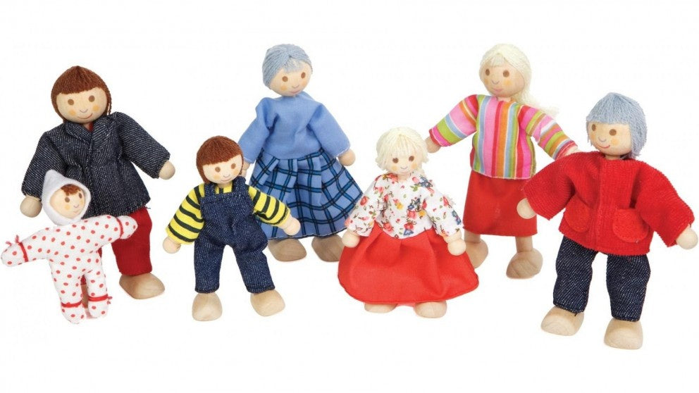 Discoveroo | 7 pce Doll Family