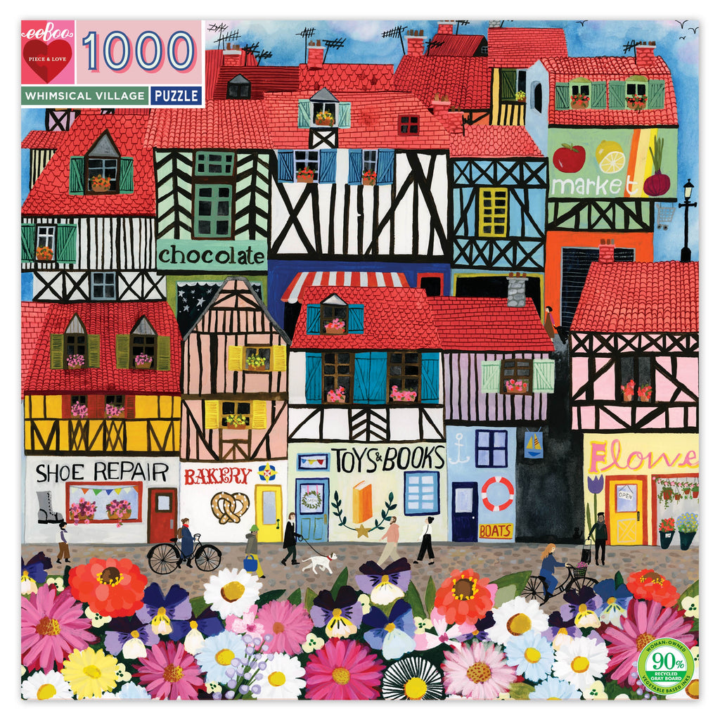 EeBoo |1000pc Puzzle | Whimsical Village