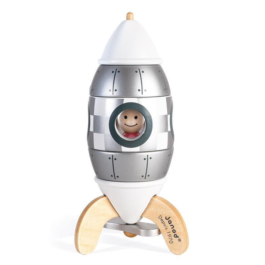 Janod | Wooden Vehicles | Magnetic Rocket