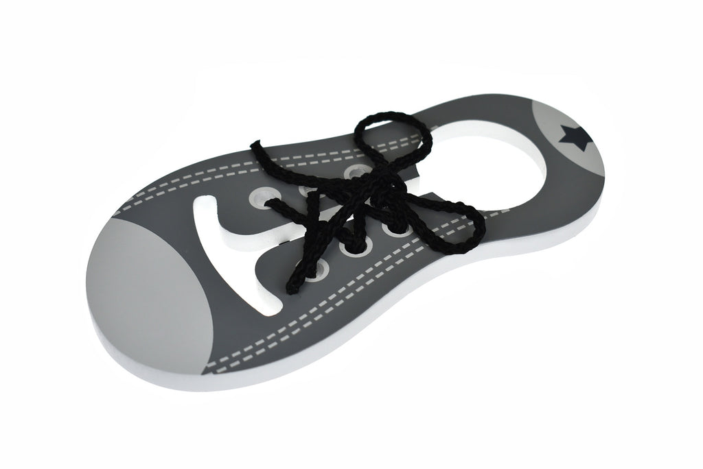 Learn-to-tie Shoelace Grey
