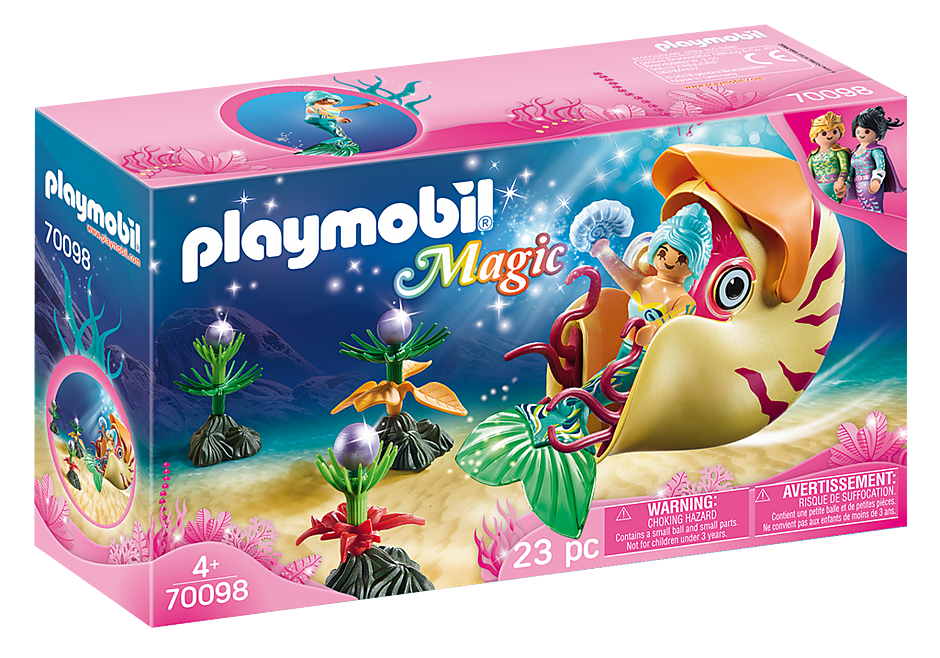Playmobil | Magic | 70098 Mermaid with Sea Snail Gondola