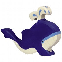 HOLZTIGER | Blue Whale with Water Fountain | 80195