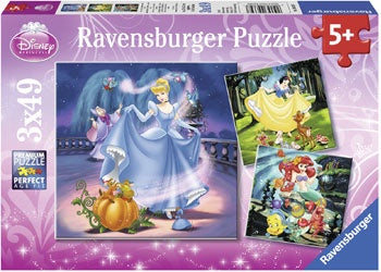 Ravensburger | 3x49pc | 093397 Snow White, Cinderella &  Ariel
