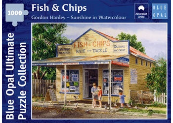 Blue Opal | 1000 pc | Gordon Hanley | Sunshine in Watercolour | Fish & Chips
