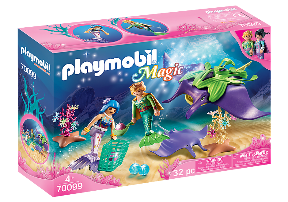 Playmobil | Magic | 70099 Pearl Collectors with Manta Ray