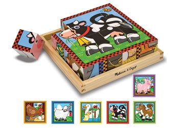 Melissa & Doug | Puzzles | Farm Cube Puzzle