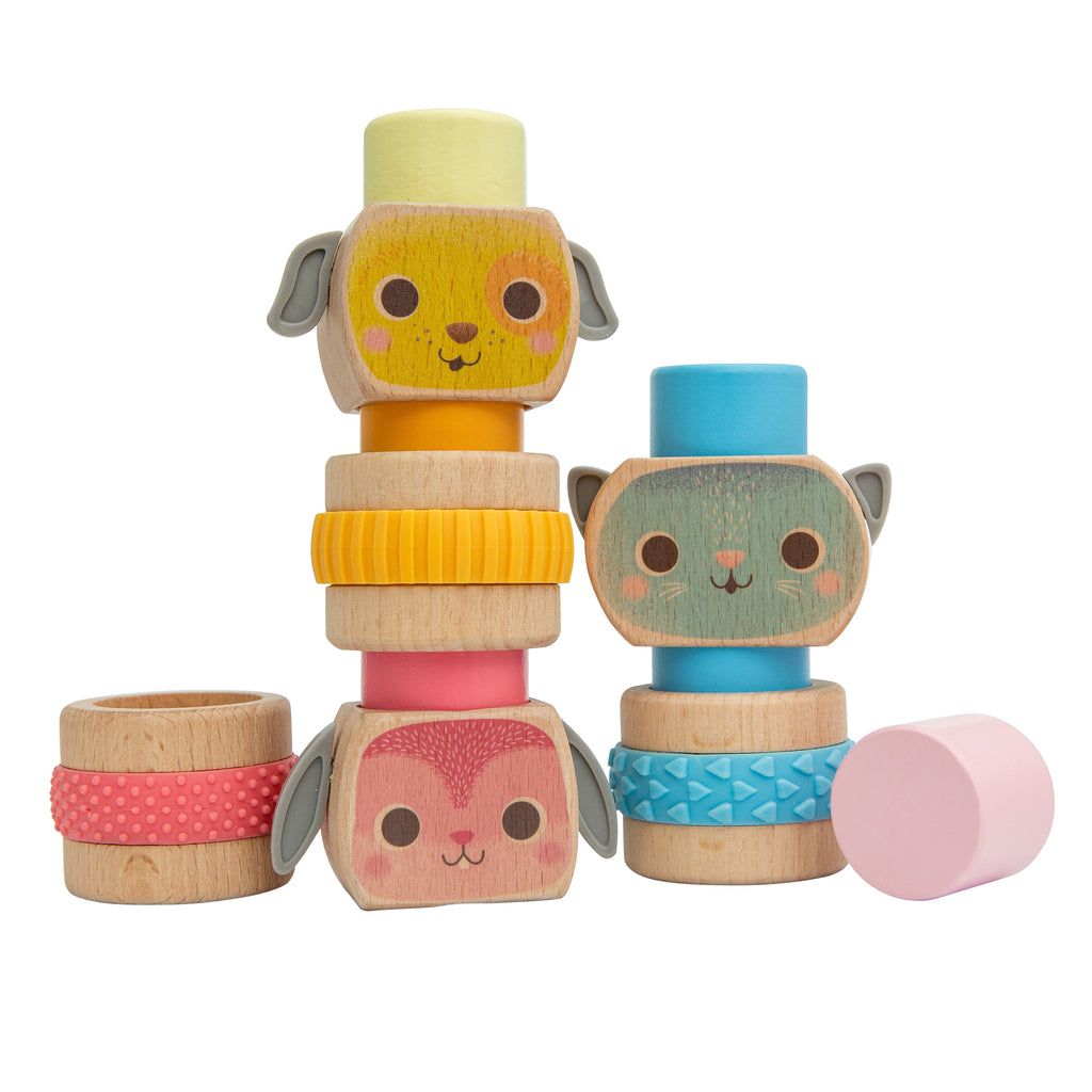 Tiger Tribe | Wooden Totem Stacking Pets
