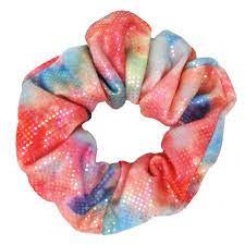 Pink Poppy | Rainbow Splash Shimmering Scrunchies