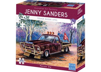 Blue Opal | 1000 pc | Jenny Sanders | Tough Aussie Utes | Maroon Ute