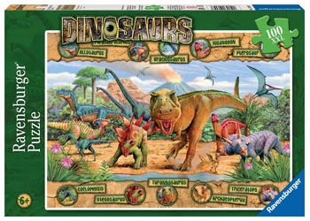 Ravensburger | 100pc | 106097 Dinosaurs Puzzle