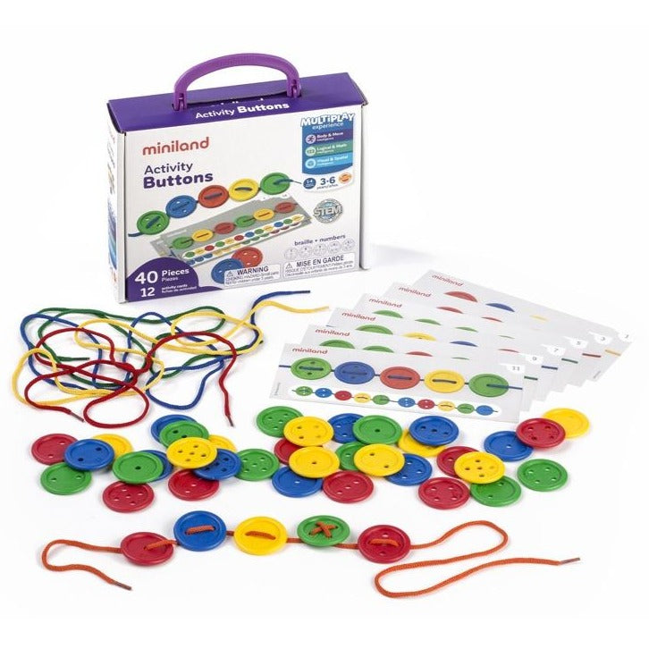 miniland activity buttons and braille