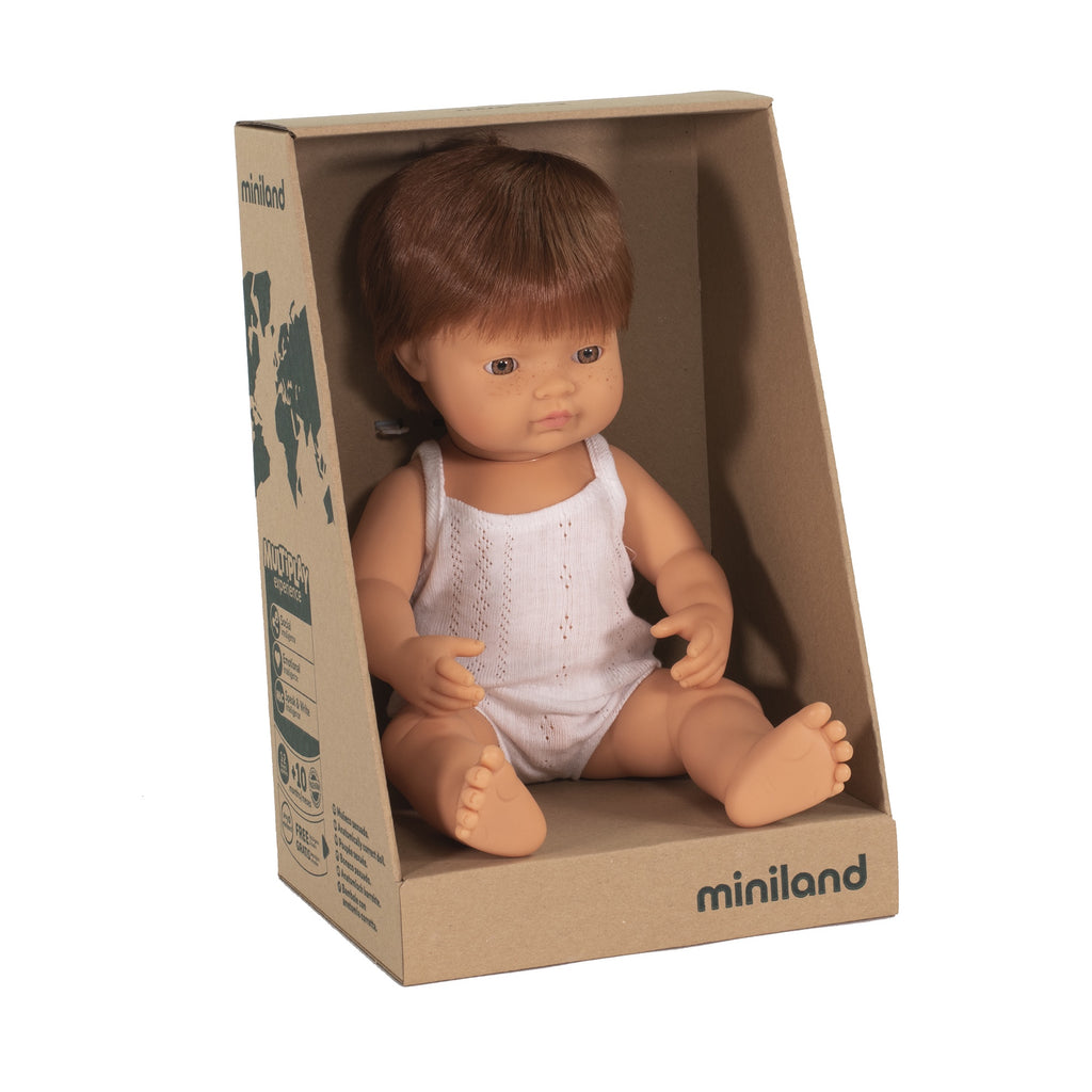Miniland | 38cm | Caucasian Red Hair | Boy | Boxed