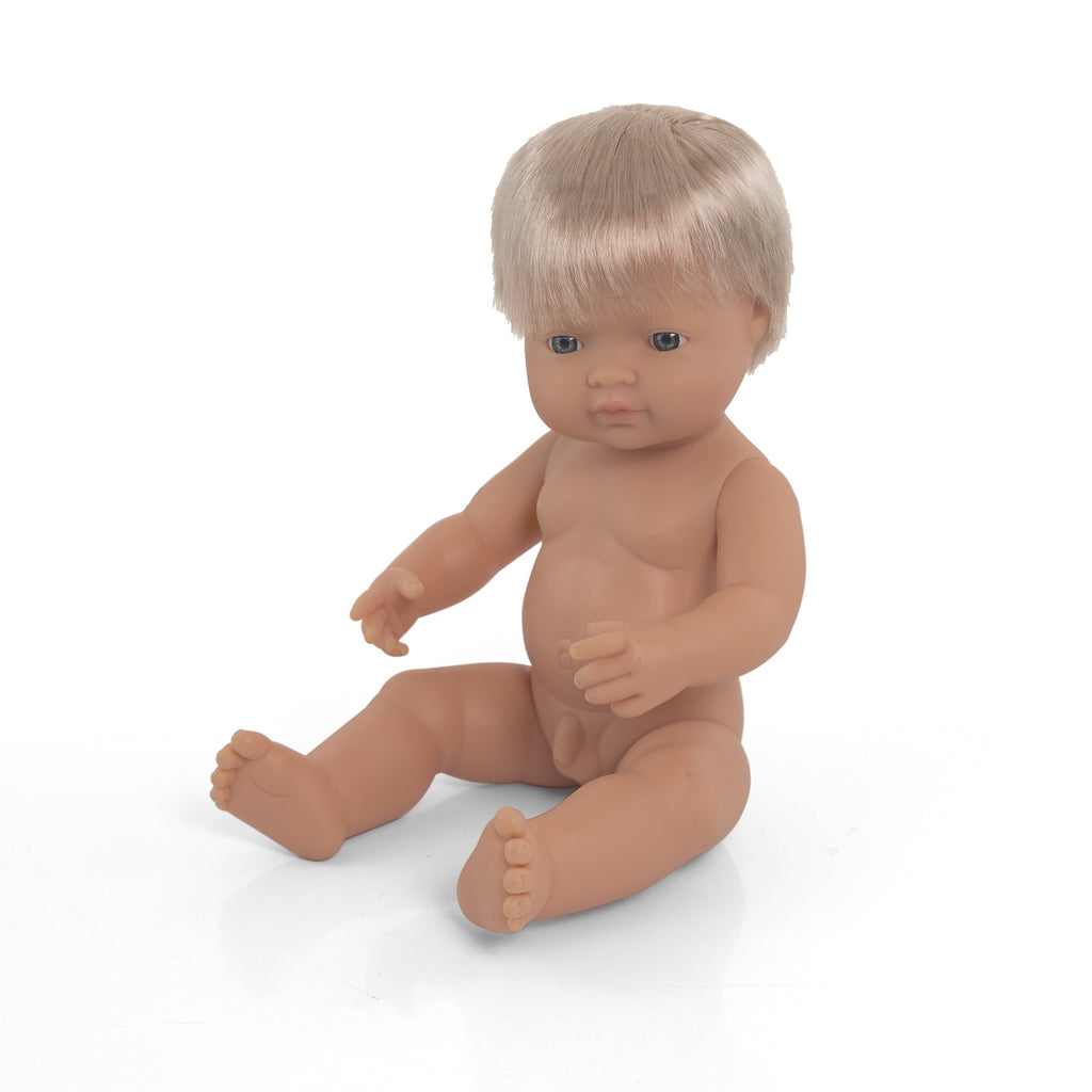 Miniland | 38 cm | Caucasian Blonde | Boy | Polybag