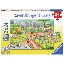 Ravensburger | 2x24pc | 078134 A Day At The Zoo