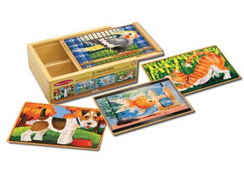Melissa & Doug | Puzzles | Jigsaw In a Box - Pets