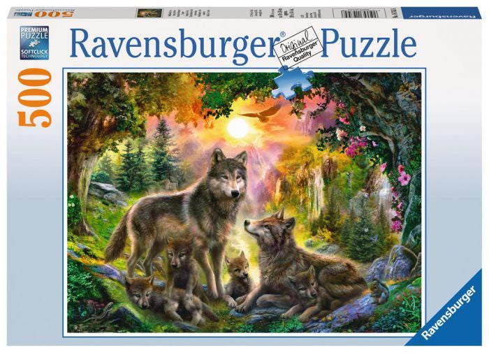 Ravensburger | 500pc | 147458 Wolf Family in Sunshine