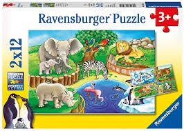 Ravensburger | 2x12pc | 076024 Animals in the zoo