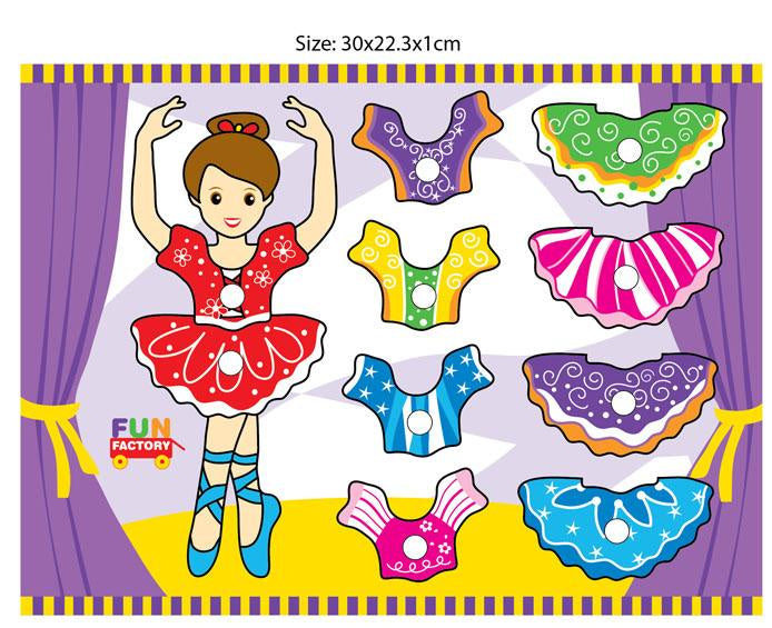 Wooden Ballerina Peg Puzzle