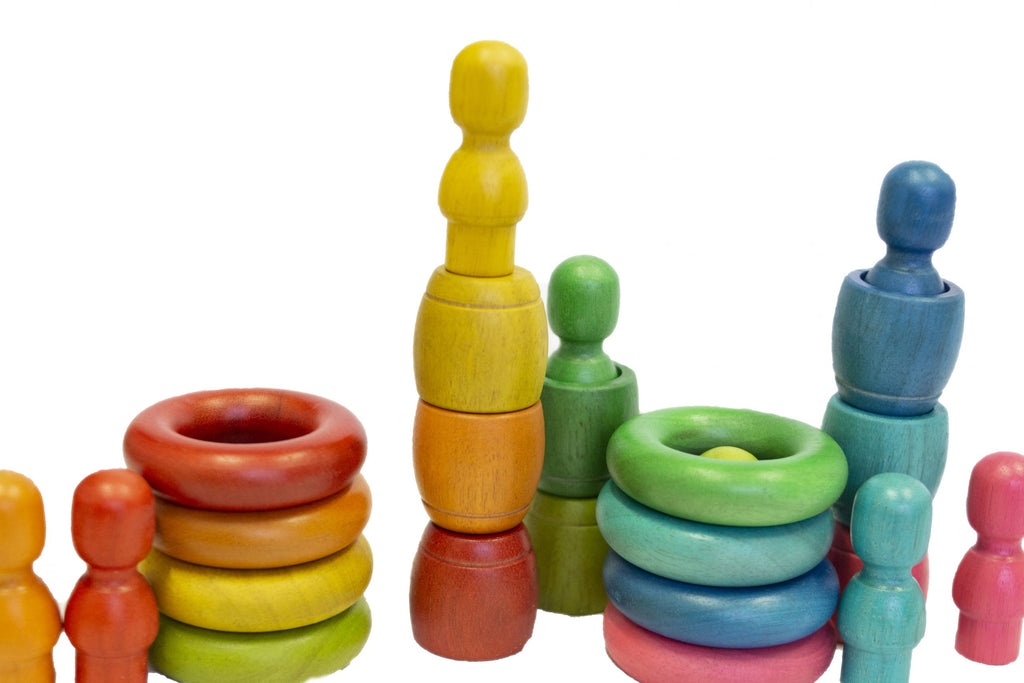Q Toys | Rainbow People Cups and Rings