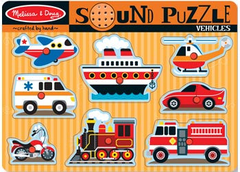 Melissa & Doug | Puzzles | Sound Puzzle - Vehicles