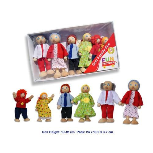 Fun Factory | 6 pc Wooden Doll Family