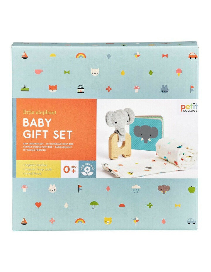 Petit Collage | Little Elephant Baby Gift Set