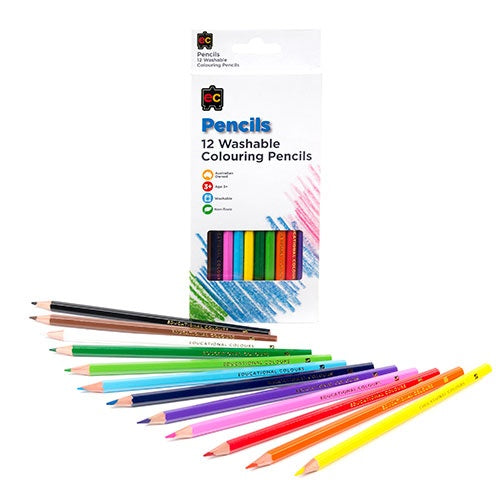 EC | Washable Colouring Pencils 12 pk