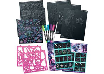 Nebulous Stars | Eclipsia Sketchbook | Black Zentangle Colouring