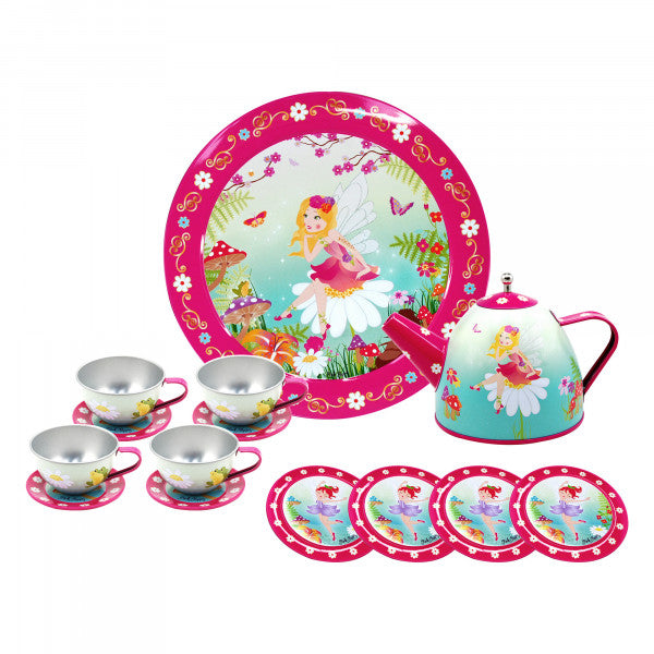 Pink Poppy |  Forest Fairy tin Tea Set in carry case | TEA404G