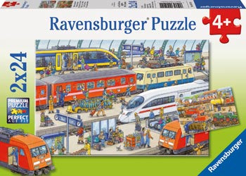 Ravensburger | 2 x 24 pc | 091911 Busy Train Station