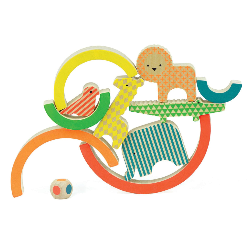 Petit Collage | Wild Rainbow Wooden Balancing Game